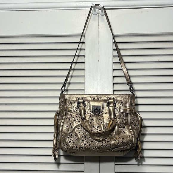 Salvatore Ferragamo EUC Limited Gold 2 Way Bag - Picture 2 of 11